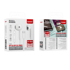 Ecouteurs Kit Main Libre Type-C - D-power K6055 pour iP 15/15PRO - Blanc — D-power · Smarty Paris 18e